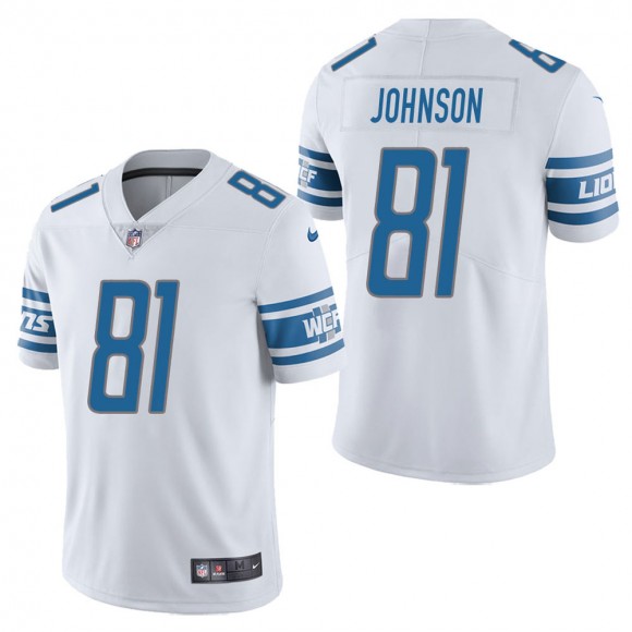 Men's Detroit Lions Calvin Johnson White Vapor Untouchable Limited Jersey