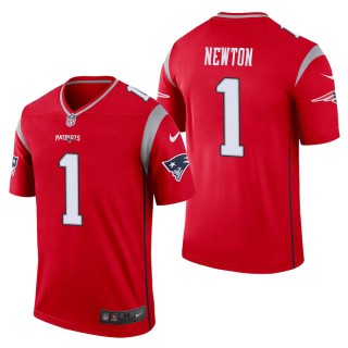 Men's New England Patriots Cam Newton Red Inverted Legend Jersey