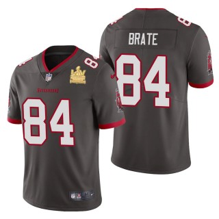 Men's Tampa Bay Buccaneers Cameron Brate Pewter Super Bowl LV Champions Jersey