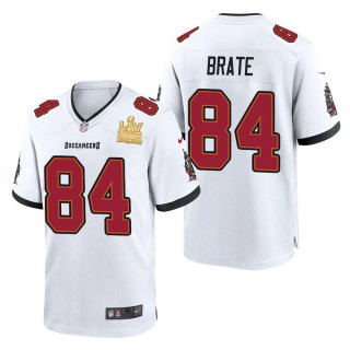 Men's Tampa Bay Buccaneers Cameron Brate White Super Bowl LV Champions Jersey