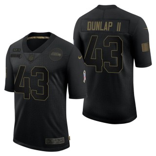 Men's Seattle Seahawks Carlos Dunlap II Black Salute to Service Jersey