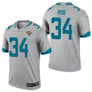 Men's Jacksonville Jaguars Carlos Hyde Silver Inverted Legend Jersey