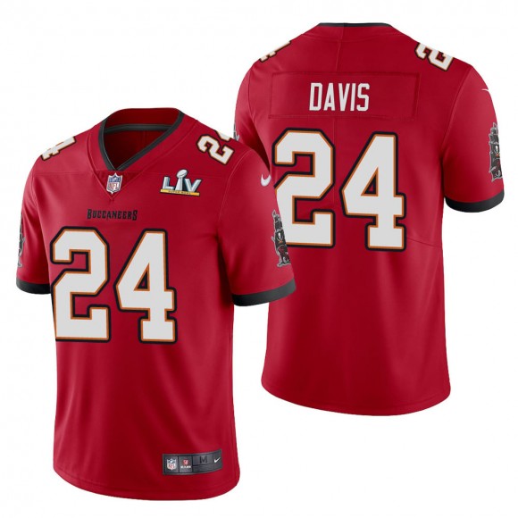 Men's Tampa Bay Buccaneers Carlton Davis Red Super Bowl LV Jersey