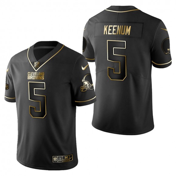 Men's Cleveland Browns Case Keenum Black Golden Edition Jersey