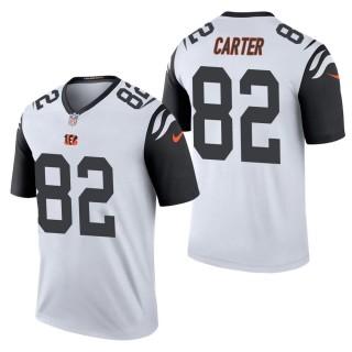 Men's Cincinnati Bengals Cethan Carter White Color Rush Legend Jersey