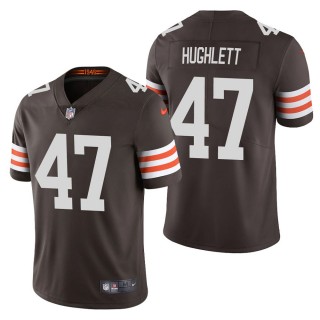 Men's Cleveland Browns Charley Hughlett Brown Vapor Limited Jersey