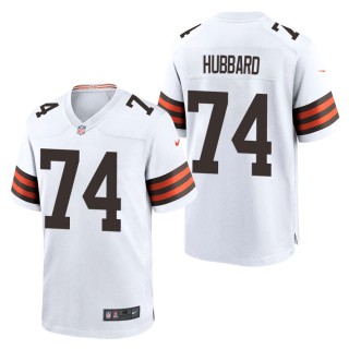 Men's Cleveland Browns Chris Hubbard White Game Jersey