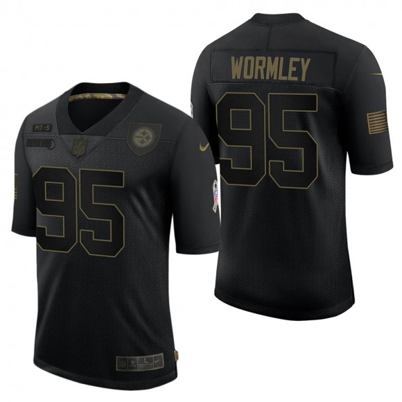 Men's Pittsburgh Steelers Chris Wormley Black Salute to Service Jersey