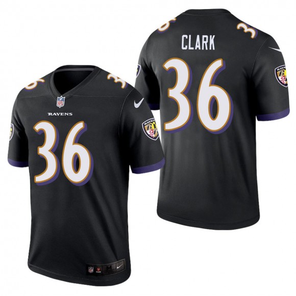 Men's Baltimore Ravens Chuck Clark Black Legend Jersey