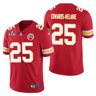 Men's Kansas City Chiefs Clyde Edwards-Helaire Red Super Bowl LV Jersey