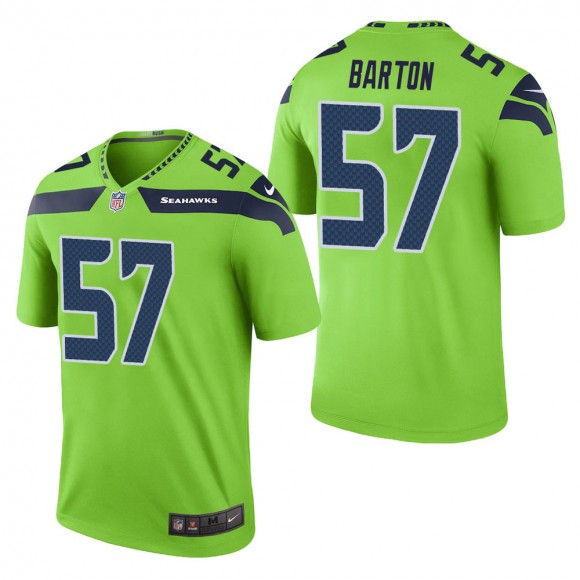 Men's Seattle Seahawks Cody Barton Green Color Rush Legend Jersey