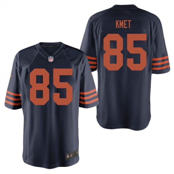 Men's Chicago Bears Cole Kmet Navy Throwback Game Jersey