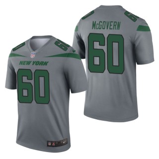 Men's New York Jets Connor McGovern Gray Inverted Legend Jersey
