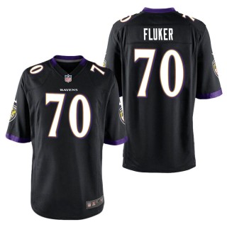 Men's Baltimore Ravens D.J. Fluker Black Game Jersey