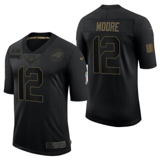 Men's Carolina Panthers D.J. Moore Black Salute to Service Jersey