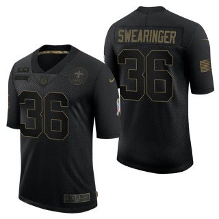 Men's New Orleans Saints D.J. Swearinger Black Salute to Service Jersey