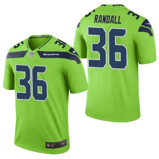 Men's Seattle Seahawks Damarious Randall Green Color Rush Legend Jersey
