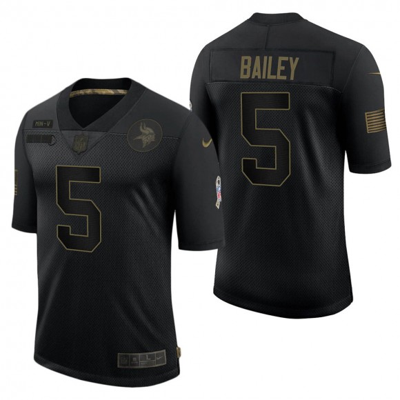 Men's Minnesota Vikings Dan Bailey Black Salute to Service Jersey