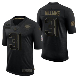 Men's Kansas City Chiefs Darrel Williams Black Salute to Service Jersey