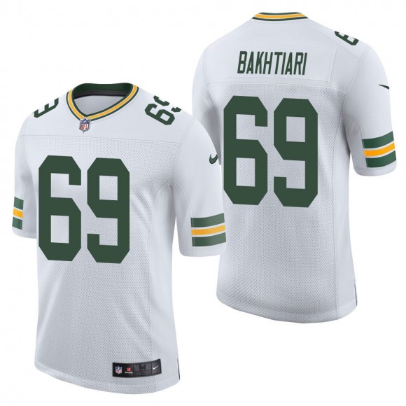 Men's Green Bay Packers David Bakhtiari White Vapor Untouchable Limited Jersey