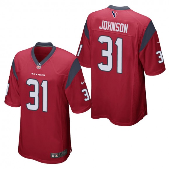 Men's Houston Texans David Johnson Red Game Jersey