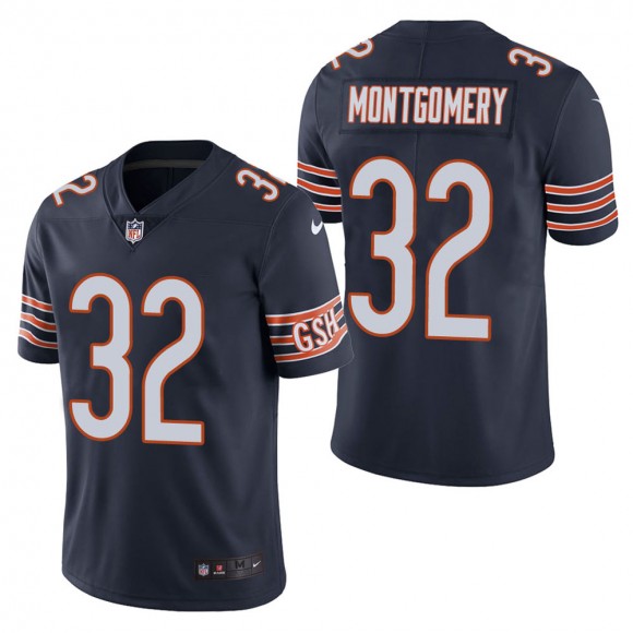 Men's Chicago Bears David Montgomery Navy Vapor Untouchable Limited Jersey