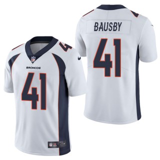 Men's Denver Broncos De'Vante Bausby White Vapor Untouchable Limited Jersey