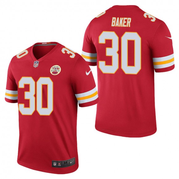 Men's Kansas City Chiefs Deandre Baker Red Color Rush Legend Jersey