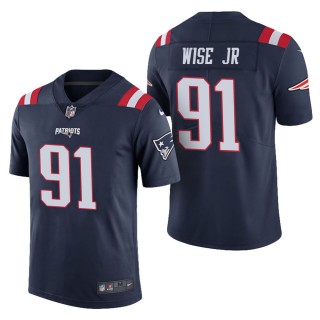 Men's New England Patriots Deatrich Wise Jr Navy Color Rush Limited Jersey