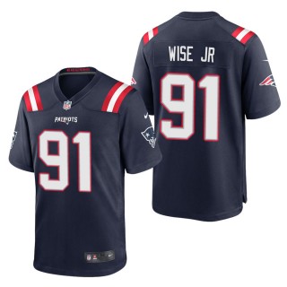 Men's New England Patriots Deatrich Wise Jr Navy Game Jersey