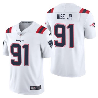 Men's New England Patriots Deatrich Wise Jr White Vapor Limited Jersey
