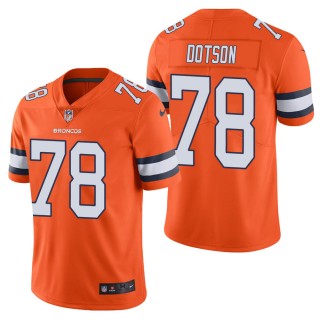 Men's Denver Broncos Demar Dotson Orange Color Rush Limited Jersey