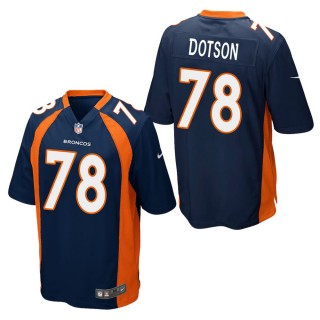 Men's Denver Broncos Demar Dotson Navy Game Jersey