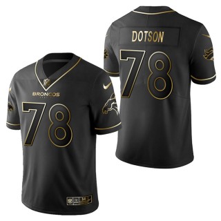 Men's Denver Broncos Demar Dotson Black Golden Edition Jersey