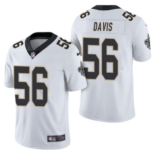 Men's New Orleans Saints Demario Davis White Vapor Untouchable Limited Jersey