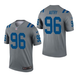 Men's Indianapolis Colts Denico Autry Gray Inverted Legend Jersey
