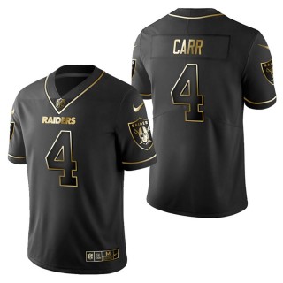 Men's Las Vegas Raiders Derek Carr Black Golden Edition Jersey