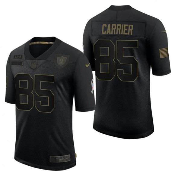 Men's Las Vegas Raiders Derek Carrier Black Salute to Service Jersey