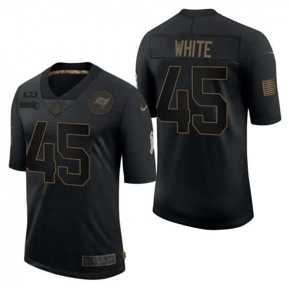 Men's Tampa Bay Buccaneers Devin White Black Salute to Service Jersey