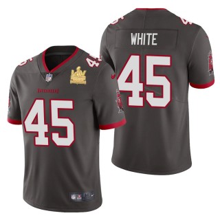 Men's Tampa Bay Buccaneers Devin White Pewter Super Bowl LV Champions Jersey