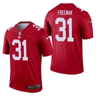 Men's New York Giants Devonta Freeman Red Inverted Legend Jersey