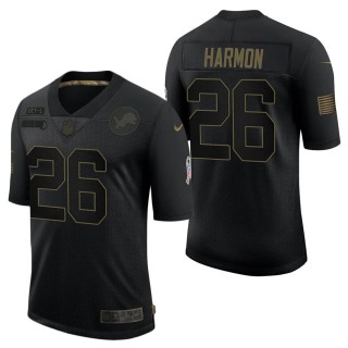 Men's Detroit Lions Duron Harmon Black Salute to Service Jersey