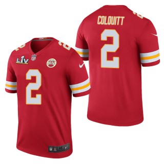 Men's Kansas City Chiefs Dustin Colquitt Red Super Bowl LV Jersey