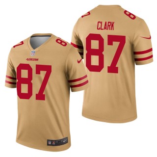 Men's San Francisco 49ers Dwight Clark Gold Inverted Legend Jersey