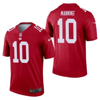 Men's New York Giants Eli Manning Red Inverted Legend Jersey