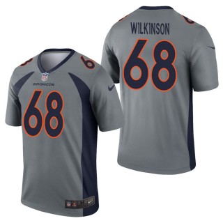 Men's Denver Broncos Elijah Wilkinson Gray Inverted Legend Jersey