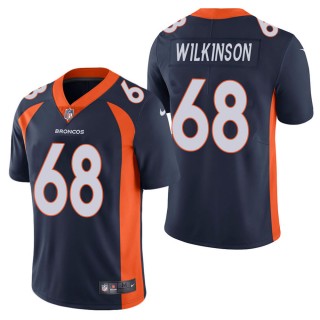 Men's Denver Broncos Elijah Wilkinson Navy Vapor Untouchable Limited Jersey