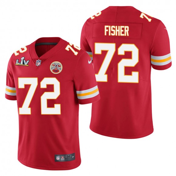 Men's Kansas City Chiefs Eric Fisher Red Super Bowl LV Jersey