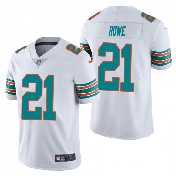 Men's Miami Dolphins Eric Rowe White Alternate Vapor Limited Jersey