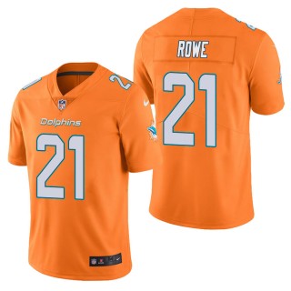 Men's Miami Dolphins Eric Rowe Orange Color Rush Limited Jersey